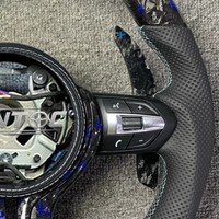 Volant en fibre de carbone forgée bleu foncé pour BMW F10 F20 F30 F16 F11 Série 3 Série 5 X3 X4 X5 X6 Style sport E92 avec LED