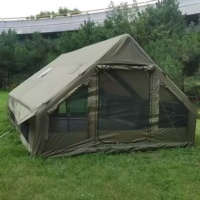 Tente de randonnée 600D Oxford double couche, résistante aux déchirures, gonflable 6.3, quatre saisons, vert olive, double entrée en U, imperméable
