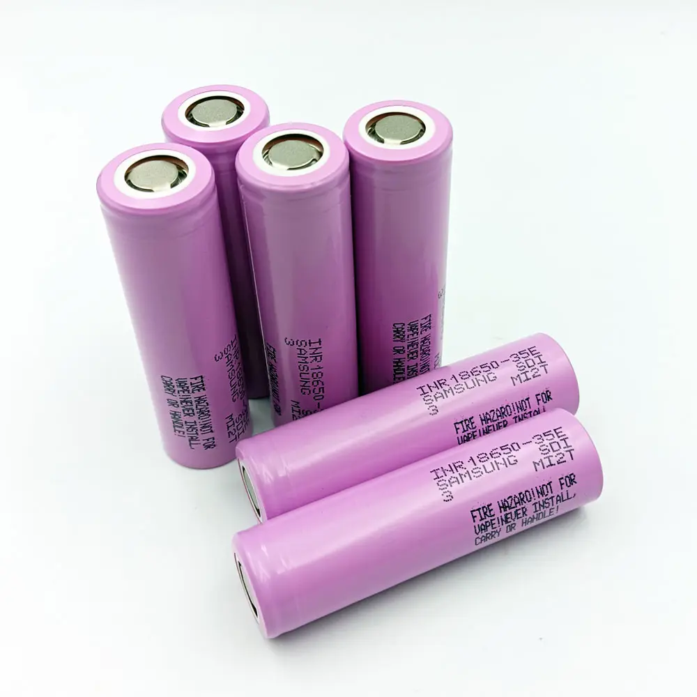 Genuine Korea Brand Inr18650 35E 3500mAh Rechargeable 3.6 Voltage Rechargeable Lithium Ion Flat Top Battery Cell