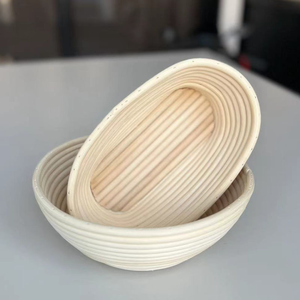 Chất Lượng Cao Handmade Việt Nam Wicker Hình Bầu Dục Mây Bánh Mì Chống Giỏ Giỏ Bột Giỏ Lý Tưởng Cho Nhà Và Chuyên Nghiệp Sử Dụng - Product Image 2