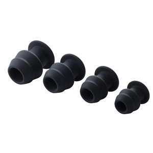 Tapón Anal de silicona negra, juguetes de diferentes tamaños, Base redonda, tapón Anal hueco, productos sexuales para adultos - Product Image 5