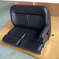 Banc de canapé pliable double place de luxe personnalisable en couleur marine avec accoudoirs réglables pour bateau