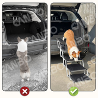 Escaliers pliables pour chiens, réglables et portables, pour voitures, camping-cars, SUV et camionnettes