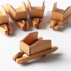 Maison de poupée 1:12 chariot <span class=keywords><strong>en</strong></span> <span class=keywords><strong>bois</strong></span> <span class=keywords><strong>Miniature</strong></span> nourriture jeu Mini ornements - Product Image 4