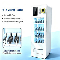 Distributeur automatique miniature en libre-service 24h/24, en acier inoxydable, avec surveillance à distance, prise en charge SDK et API, équipé pour les snacks et le lait