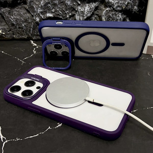 Cho Iphone 16/15/14/13/12/11 Điện Thoại Trường Hợp Acrylic Ống Kính Vô Hình Đứng Bảo Vệ Từ Tính Trường Hợp - Product Image 3