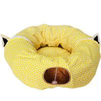 Nouveau lit-tunnel pliable pour chat en flanelle en forme de S, jouet auto-entretenant transfrontalier DG-KN032