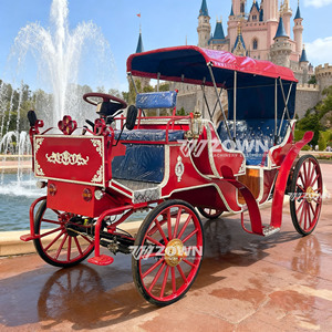 Electric Sightseeing Carriage Horseless Vintage Tourist Vehicle for Park Scenic Spot Wedding <b>Amusement</b> Park Custom Design - Product Image 6