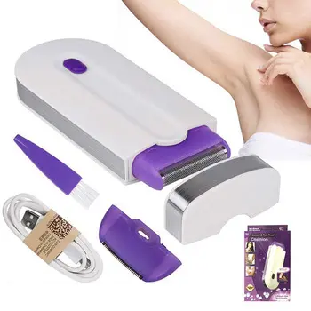 Горячая Распродажа, электрический эпилятор, безболезненное средство для удаления волос для женщин, мини-устройство для безболезненного удаления волос на лице и теле