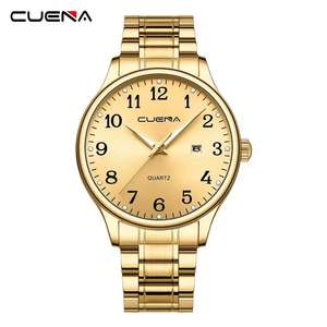 Montre homme <span class=keywords><strong>CUENA</strong></span> 6125, étanche, ronde, en acier inoxydable, quartz, pour affaires - Product Image 4