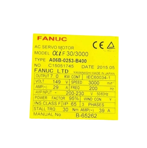 บริการบำรุงรักษาและซ่อมแซมมอเตอร์ A06B-0253-B400 - Product Image 1