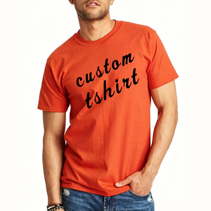 Fabricante OEM/ODM, Camiseta de Algodón Tejido para Hombre con Logotipo Personalizado, Cuello Redondo, Talla Grande - Product Image 1