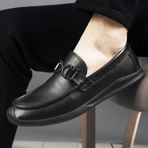 Mocasines de Cuero Genuino <span class=keywords><strong>Blanco</strong></span> para Hombre, Zapatos de Vestir Perforados y Transpirables, Zapatos Casuales para Conducir, Mocasines de Lujo de Piel de Vaca Suave - Product Image 6