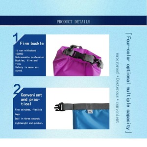 Sac étanche 2L/5L/10L/20L/40L/70L, sac de randonnée, sac de natation, de rafting, de kayak, de randonnée en rivière, de flottaison, de navigation, de bateau - Product Image 4