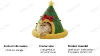 Kerst Nieuw Ontwerp Diepe Slaap Pet Tent Nest Aanpasbare Logo Verpakking Warm En Modieus Voor Katten En Honden Voor De Winter