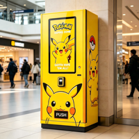 Distributeur automatique de cartes de jeu Pokémon, écran tactile intelligent de 32 pouces, entièrement automatique, sans personnel, 24h/24, sur pied, pour usage commercial