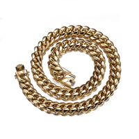 Pas de décoloration Hip Hop 6mm à 18mm de large Bracelet en acier inoxydable unisexe nouveau serré plaqué or chaîne cubaine mode lien Bracelets