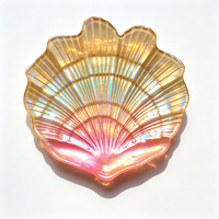 Plateau en verre irisé de 201 mm, plateau à bijoux, plateau de vanité sans plomb pour la décoration de la salle de bain, logo personnalisé, OEM, vente en gros, usine