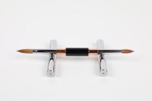 Mango negro y oro rosa con pelo Kolinsky, pincel acrílico de doble punta para Nail Art, <span class=keywords><strong>2021</strong></span> - Product Image 4