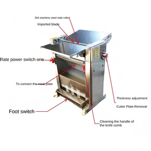 Máquina automática peladora de tripa de cerdo y despellejadora de carne de res, rebanadora fina de carne, <span class=keywords><strong>precio</strong></span> de máquina cortadora de carne - Product Image 2