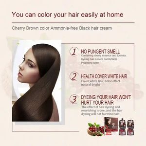 Mokeru Hair <span class=keywords><strong>Color</strong></span> Cream Cherry Extract 500ml * 2 Sin amoníaco Tinte para el cabello de salón profesional Proveedor de entrega rápida - Product Image 6
