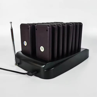 Système d'appel sans fil pour serveurs, modèle 911, 16 pagers, pour café, restaurant, hôpital, avec lumière LED bleue et vibration, étanche