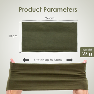 Bandeaux de sport larges et doux avec logo personnalisé, élastiques et extensibles, pour l'entraînement, la course et le yoga - Product Image 3