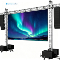 Mur vidéo LED 500x500mm P2.6 P2.9 P3.91, écran LED de location 4mX3m, système complet, étanche, pour scène, événements, intérieur et extérieur