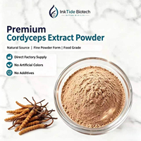Extrait d'ophiocordyceps de qualité alimentaire, soluble dans l'eau, saveur naturelle douce de champignons, matière première pour boissons, boissons solides et pâtisseries