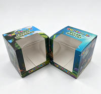 Boîte cadeau en carton écologique personnalisée avec fenêtre transparente en PVC, design pliable, finition mate, gaufrage, finition éclatante