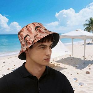 Customizable 1pc Alien Fisherman Bucket Hat Breathable Sun Protection with Logo Photo Printing Pattern Types Cartoon and <b>Leaf</b> - Product Image 4