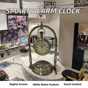 Smart APP Control Digital Modern Alarm <b>Clock</b> White Noise Sound Wireless Speaker <b>LED</b> Light Yoga Relax Nature Sound - Product Image 2