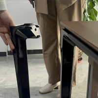 Cadre de bureau électrique moderne en acier blanc réglable en hauteur avec pieds chromés – Mobilier de travail debout durable pour le bureau