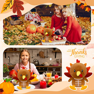 V272 Nuevo Diseño Lindo Peluche de Pavo Sentado de Acción de Gracias, Juguete de Peluche de Pavo <span class=keywords><strong>para</strong></span> Regalos Navideños y Decoración de Mesa - Product Image 4