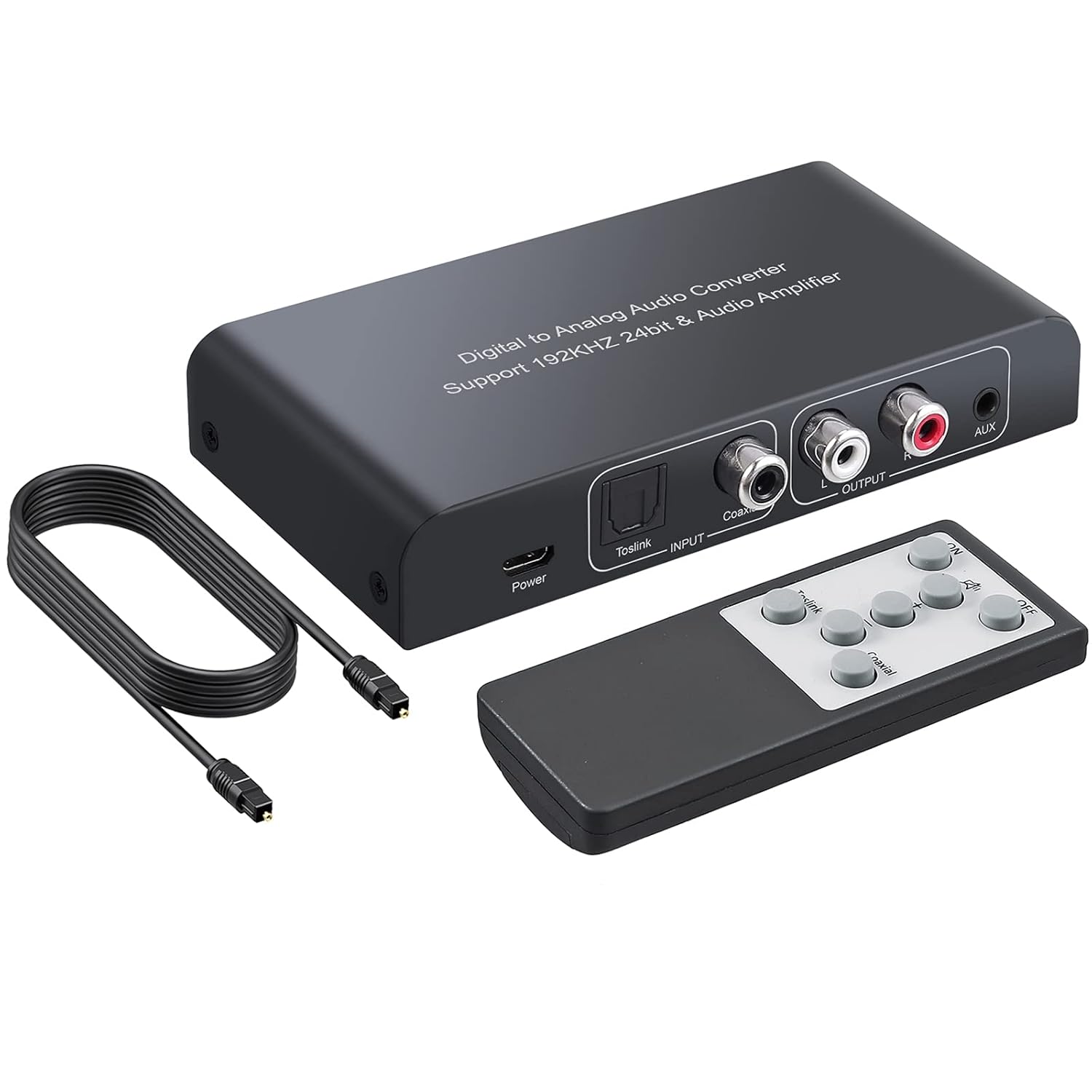 Entrada óptica SPDIF coaxial Toslink, color negro.