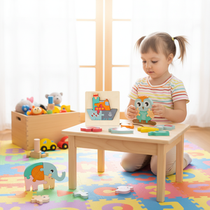 <span class=keywords><strong>Puzzle</strong></span> in <span class=keywords><strong>Legno</strong></span> per Bambini, <span class=keywords><strong>Animali</strong></span> e Veicoli, Giochi Educativi Montessori per l'Apprendimento Precoce - Product Image 2