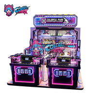 Machine de jeu d'arcade de tir au pistolet colorée pour 2 joueurs, avec cibles réalistes, pour salle de jeux intérieure