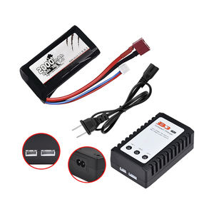 1 pièce Batterie rechargeable 2S 7.4V 2000mAh 20C avec connecteur femelle T ; Chargeur d'équilibrage pour une charge rapide et sécurisée de drones FPV - Product Image 5