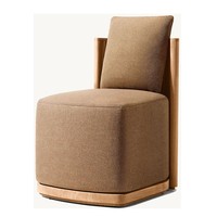 Ensemble de table et chaises de salle à manger d'extérieur en teck de qualité supérieure, trois pièces, pour villas, balcons, résistant à l'eau, anti-UV, design nord-américain