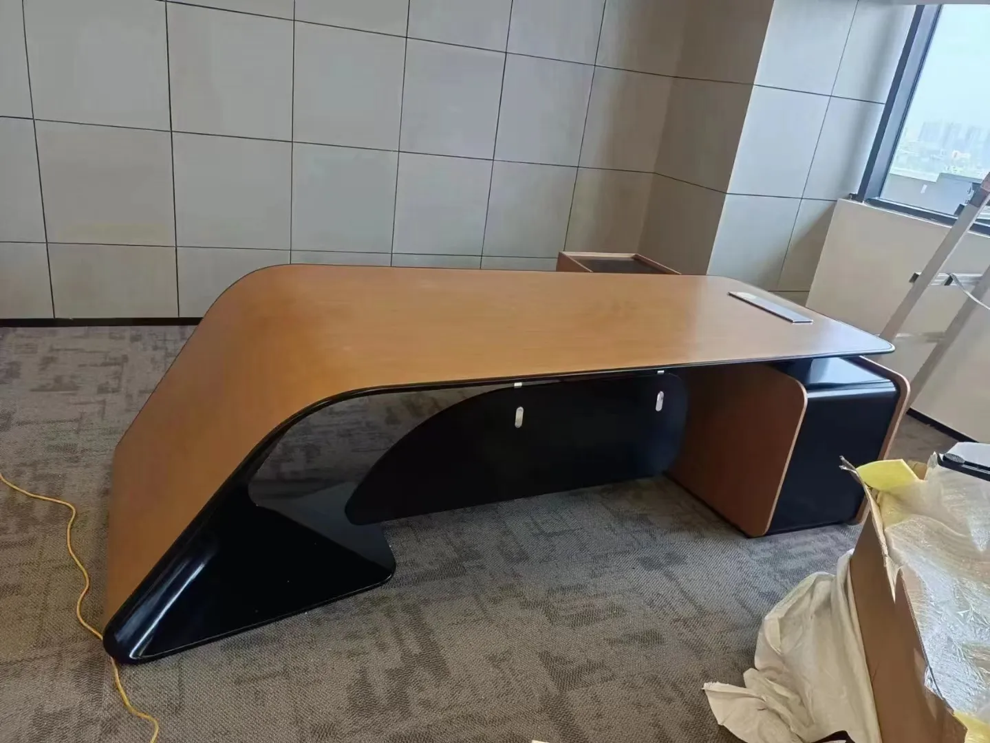 Mesa de escritório 100% MDF Luxo conjunto de mesa de escritório executivo escritorio de oficina mesa de escritório executivo de alta tecnologia