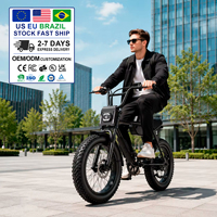 Vélo Électrique ZUMI V20 à Pneus Larges en Acier 20x4, Autonomie 31-60km, Stock US, UE, Brésil, Prêt à l'Expédition, Vente en Gros Directe Usine