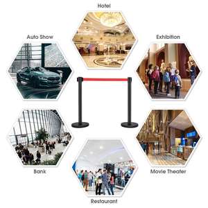 Barrière de contrôle de foule rétractable en acier inoxydable personnalisée pour les expositions et les aéroports - Product Image 4