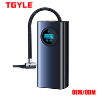 Pompa Ban Mobil Portabel Silinder Tunggal dengan Layar Digital, Bahan ABS, 12V Elektrik, Hitam, Monitor Tekanan Ban untuk Mobil