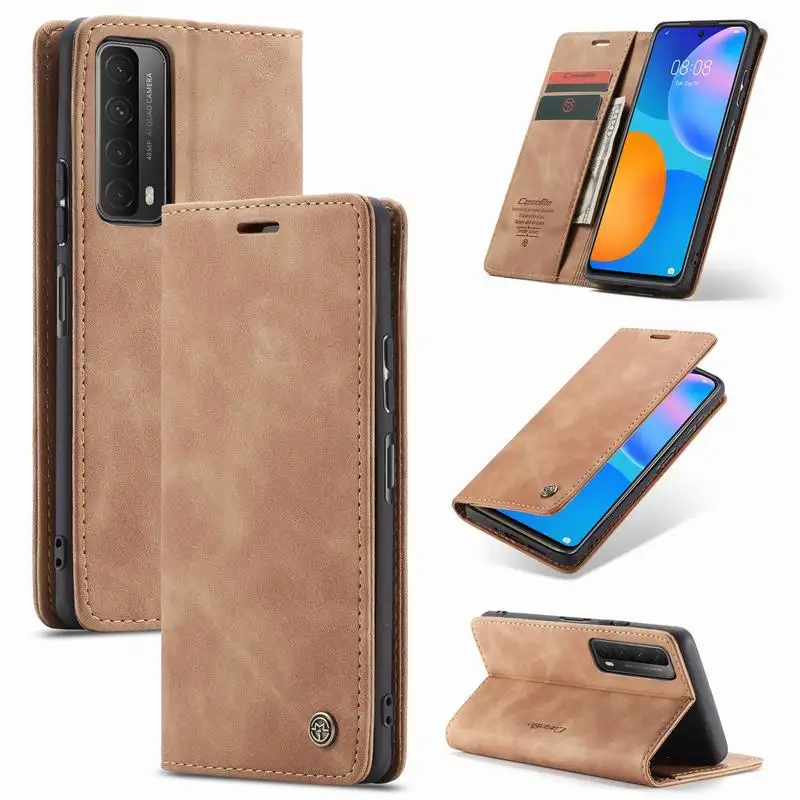 Leather Flip Cover Case For Huawei P40 P30 P20 Lite P50 Pro Wallet Phone Bags Business Full Cover For Huawei Y7A P Smart 2019