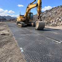 Tapis de protection de sol extérieur en plastique HDPE 4x8 pour excavatrices, camions, grues et accès temporaire aux chantiers de construction