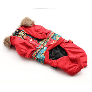 Conjunto de ropa de sombrero de oso de peluche de Navidad, abrigo de algodón con estampado étnico clásico de lujo, diseño de oso de <span class=keywords><strong>apertura</strong></span> Abdominal para - Product Image 1