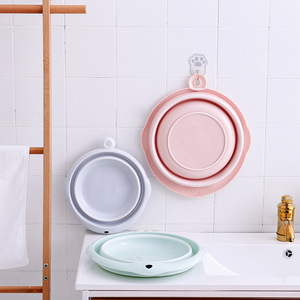 Bacinella pieghevole neonato addensato lavabo portatile in plastica per <span class=keywords><strong>lavanderia</strong></span> domestica per campeggio-funzione acqua telescopica - Product Image 3