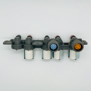 Válvula solenoide de entrada de agua dual AjU AjU73213304 de 12V para lavadora, control de agua fría y caliente - Product Image 1