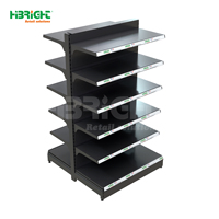 Étagère de supermarché en métal robuste Highbright, construction durable, dimensions personnalisables, design autoportant pour supermarché