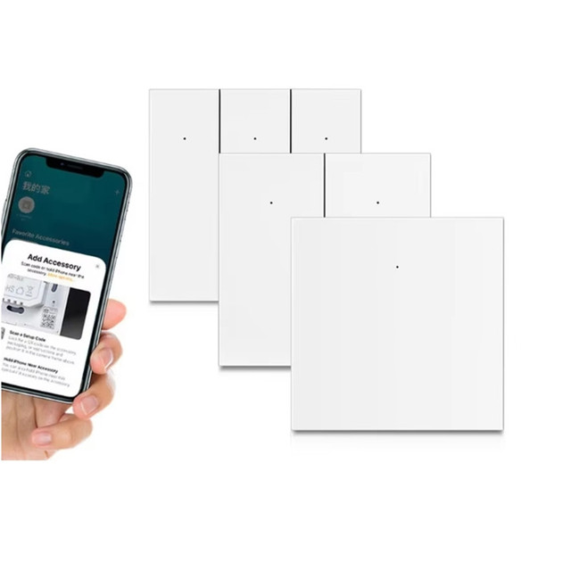 Matter Smart Electric WIFI LED Light Switch EU 1/2/3 No Neutral Wire Required Remote Control Homekit Alexa Google Home Hotel
